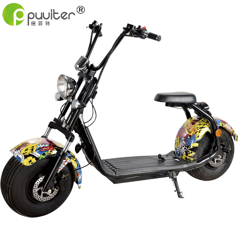 EEC/COC electric citycoco scooter with 2 Wheel Fat Tire 1000w C01A