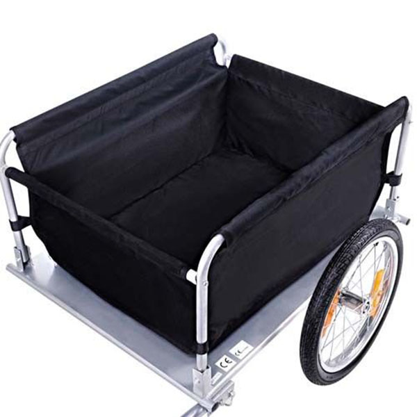 2020 Garden Bike Cargo Trailer Bicycle with Cover Shopping Cart Carrier CT001