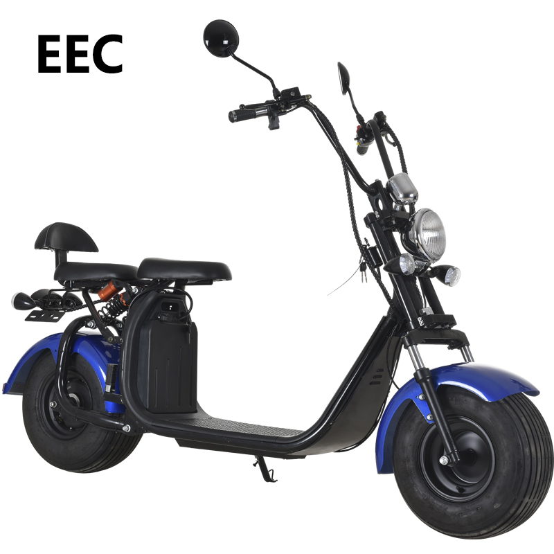 EEC/COC electric citycoco scooter with 2 seat electric vehicle 1000w C07A